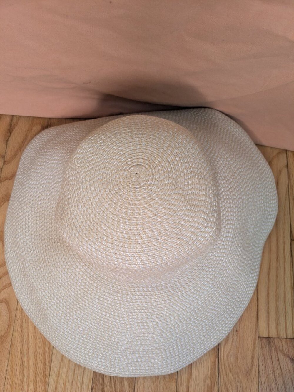 ERIC JAVITS Bella Squishee® Packable Wide Brim Sun Hat Cream Straw OS UPF 50+ - Picture 3 of 6